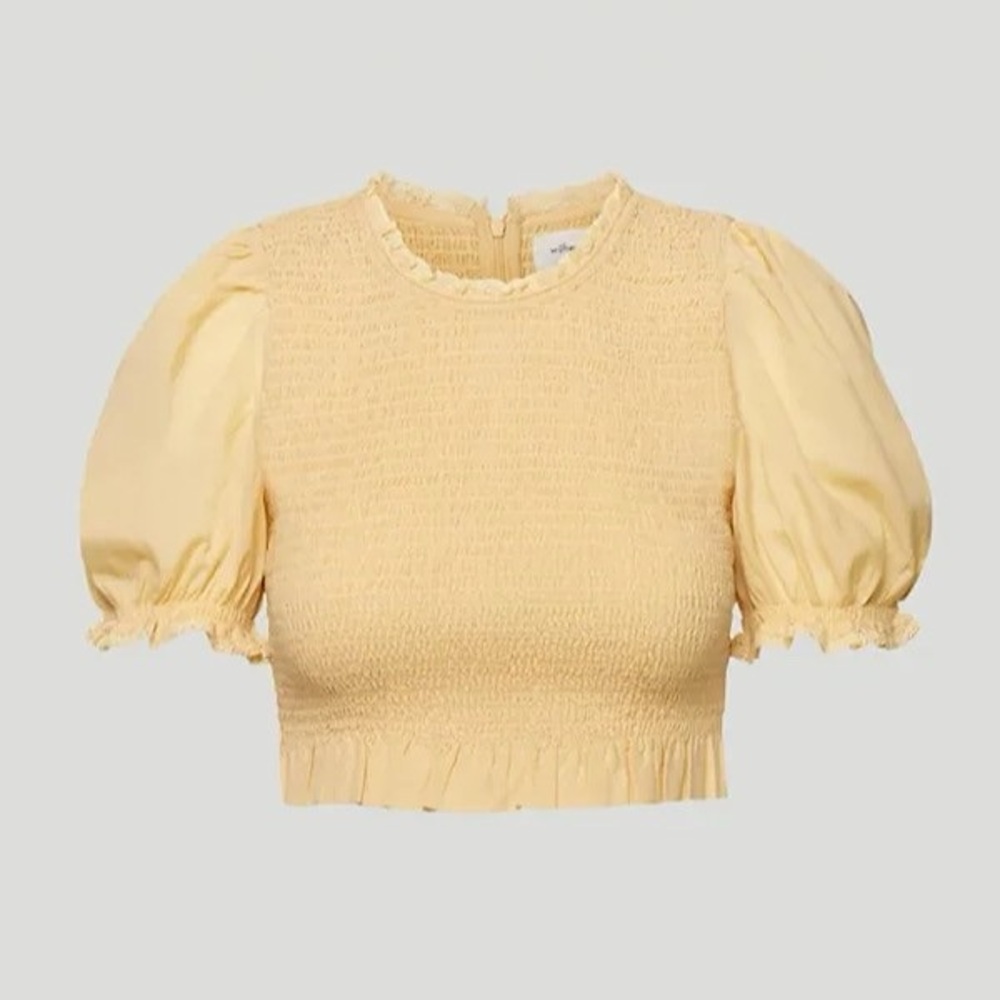 ARITZIA | Butter Yellow Smocked Top